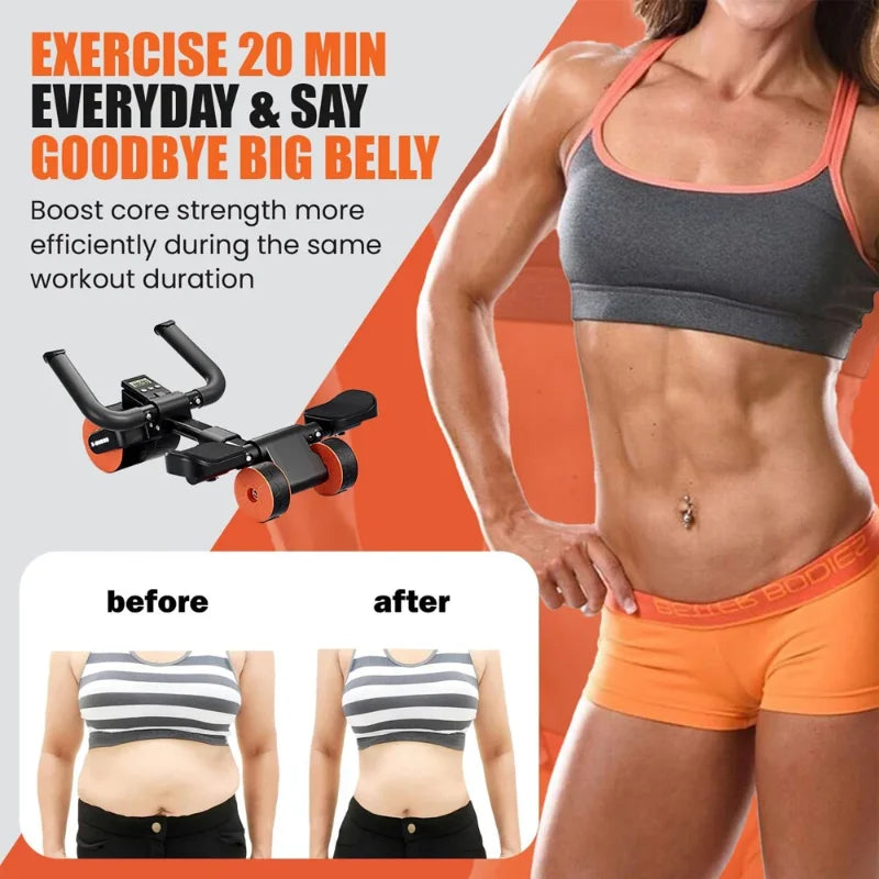 roue abdominal avec support de coude et minuteur